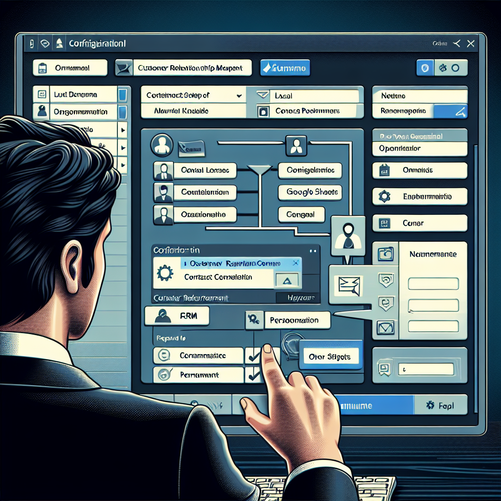 User setting up Local Business Ranks CRM, importing contacts and configuring settings