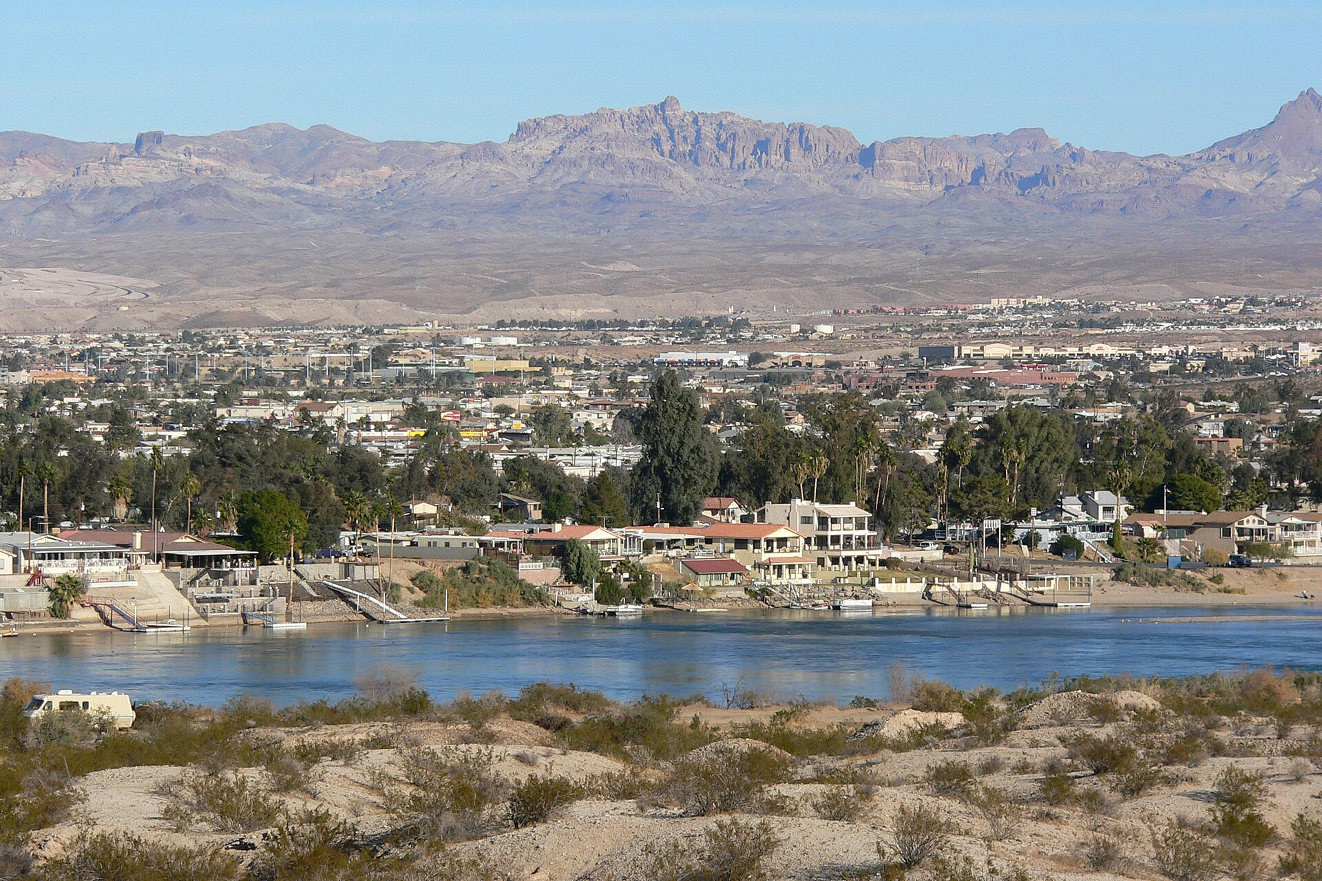 Bullhead City Arizona viewed across the Colorado River