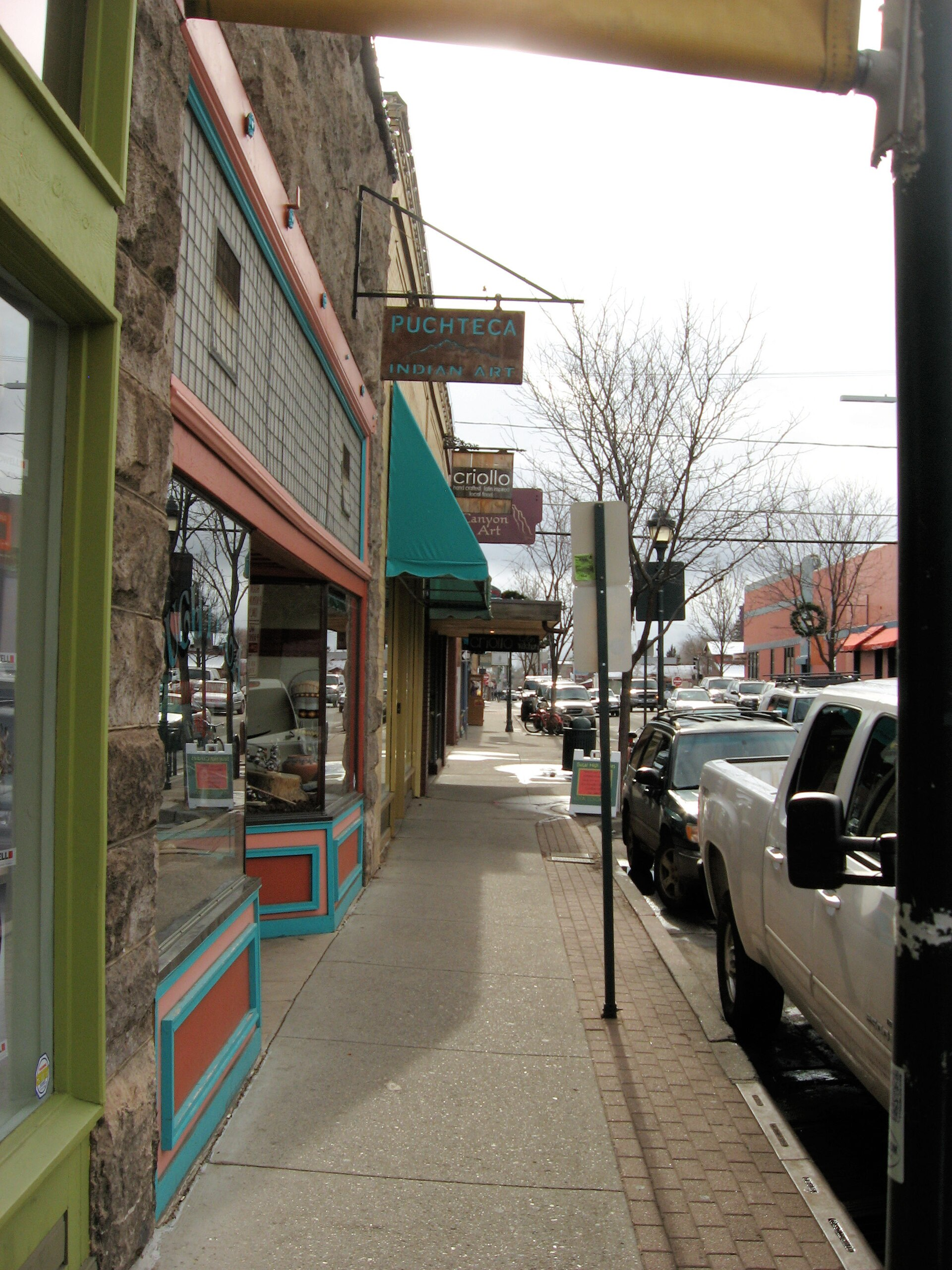 Historic streetscape in Downtown Flagstaff Arizona