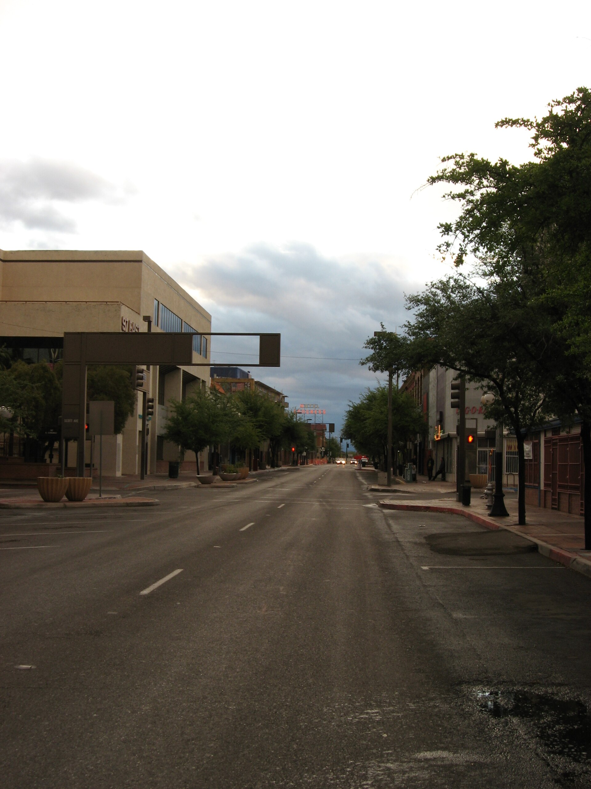 Downtown Tucson Arizona skyline and city buildings