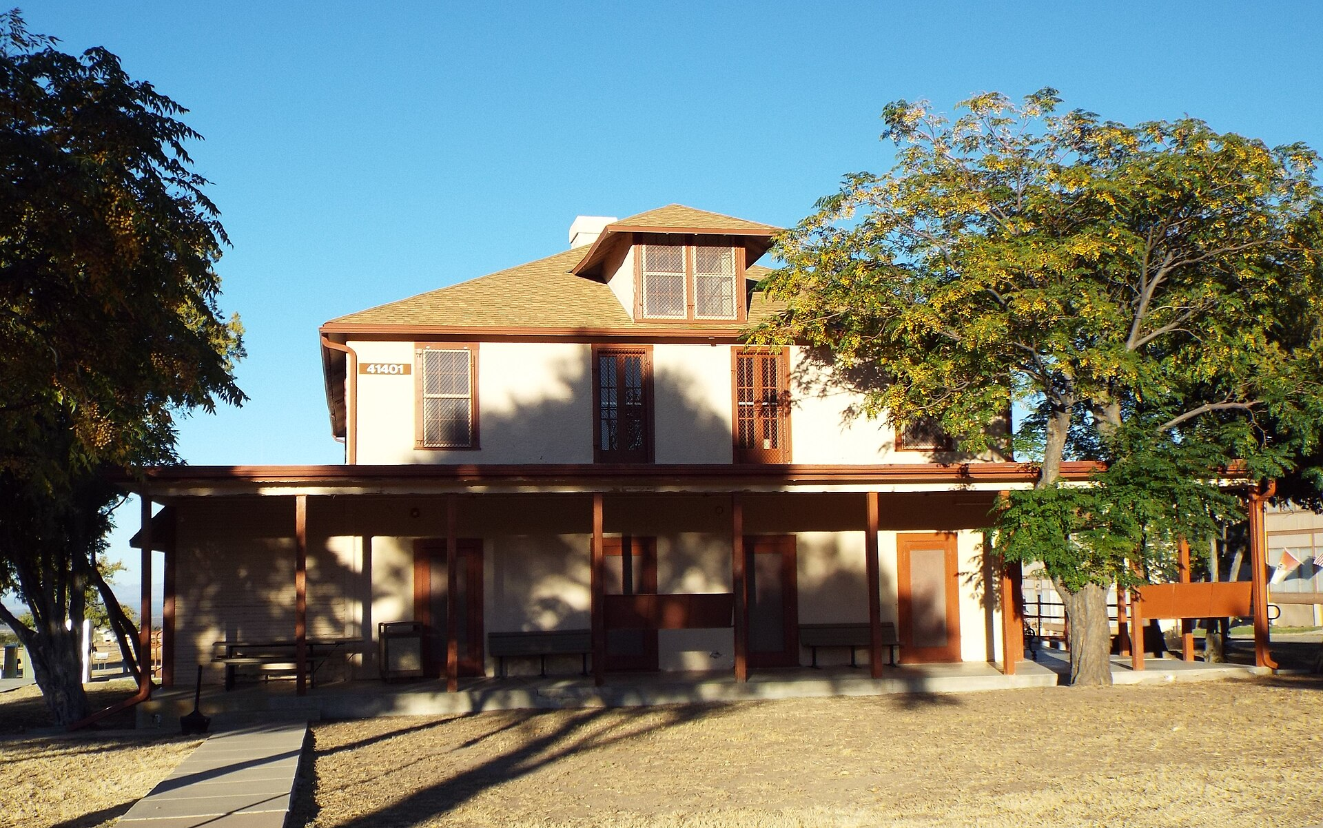 Historic original headquarters building at Fort Huachuca near Sierra Vista Arizona
