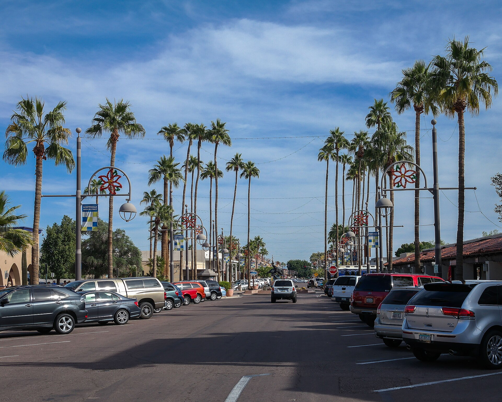 Main Street in Scottsdale, Arizona, representing the real-world businesses customers discover through Google Search and Maps