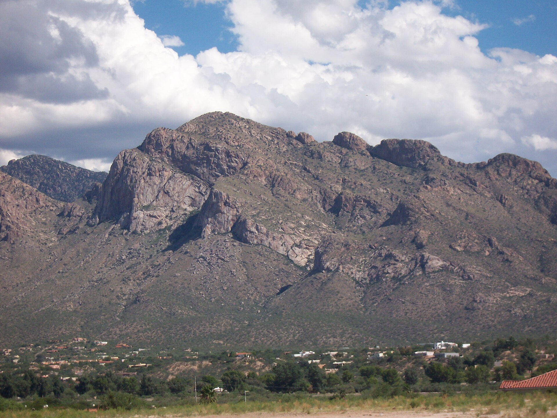 Pusch Ridge in the Santa Catalina Mountains viewed from Oro Valley Arizona