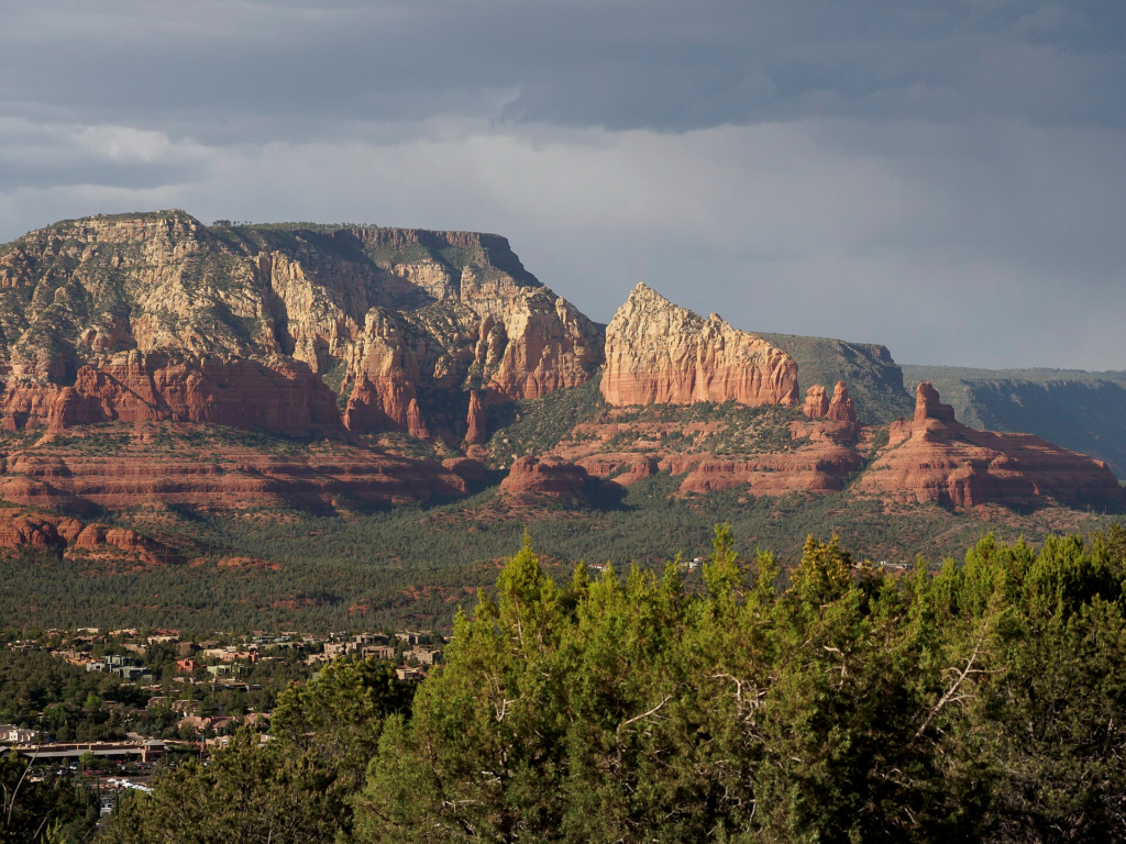 Sedona, Arizona red rock landscape and local community