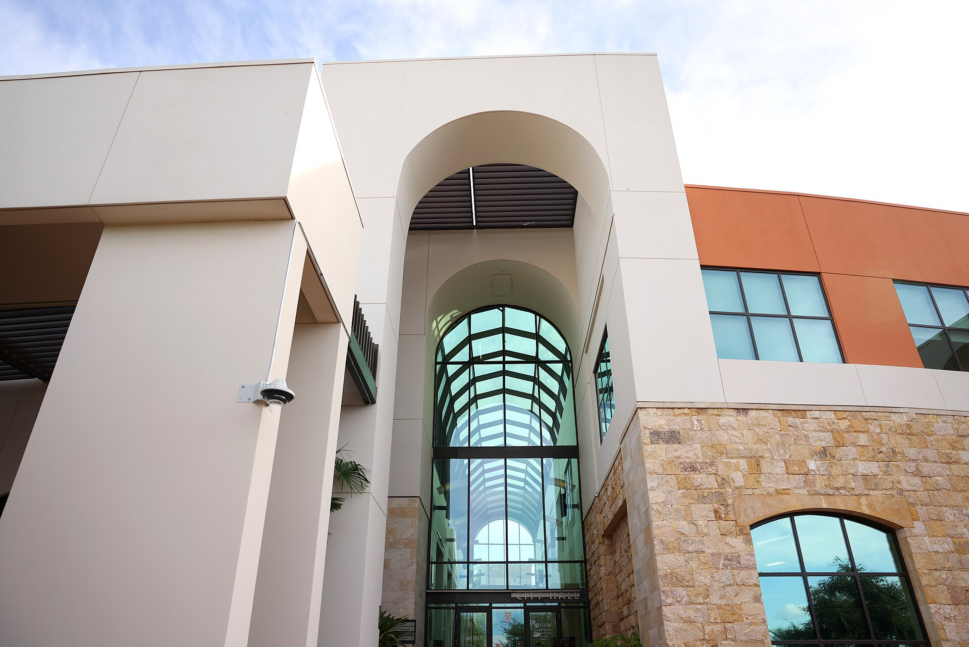 Surprise City Hall in Surprise Arizona beneath a clear blue sky