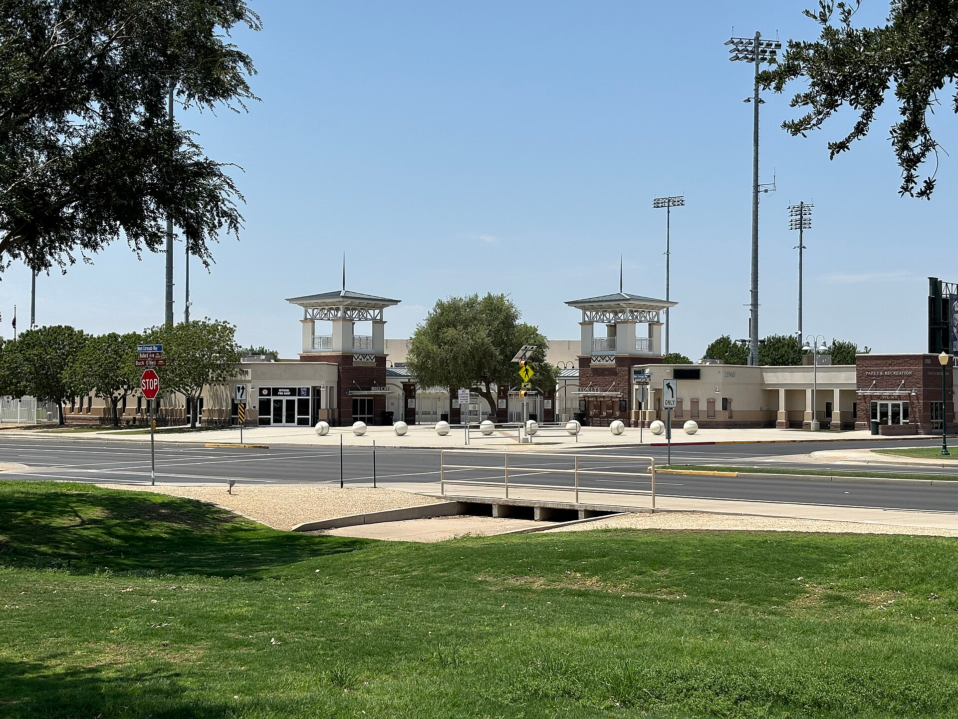Main entrance of Surprise Stadium in Surprise Arizona