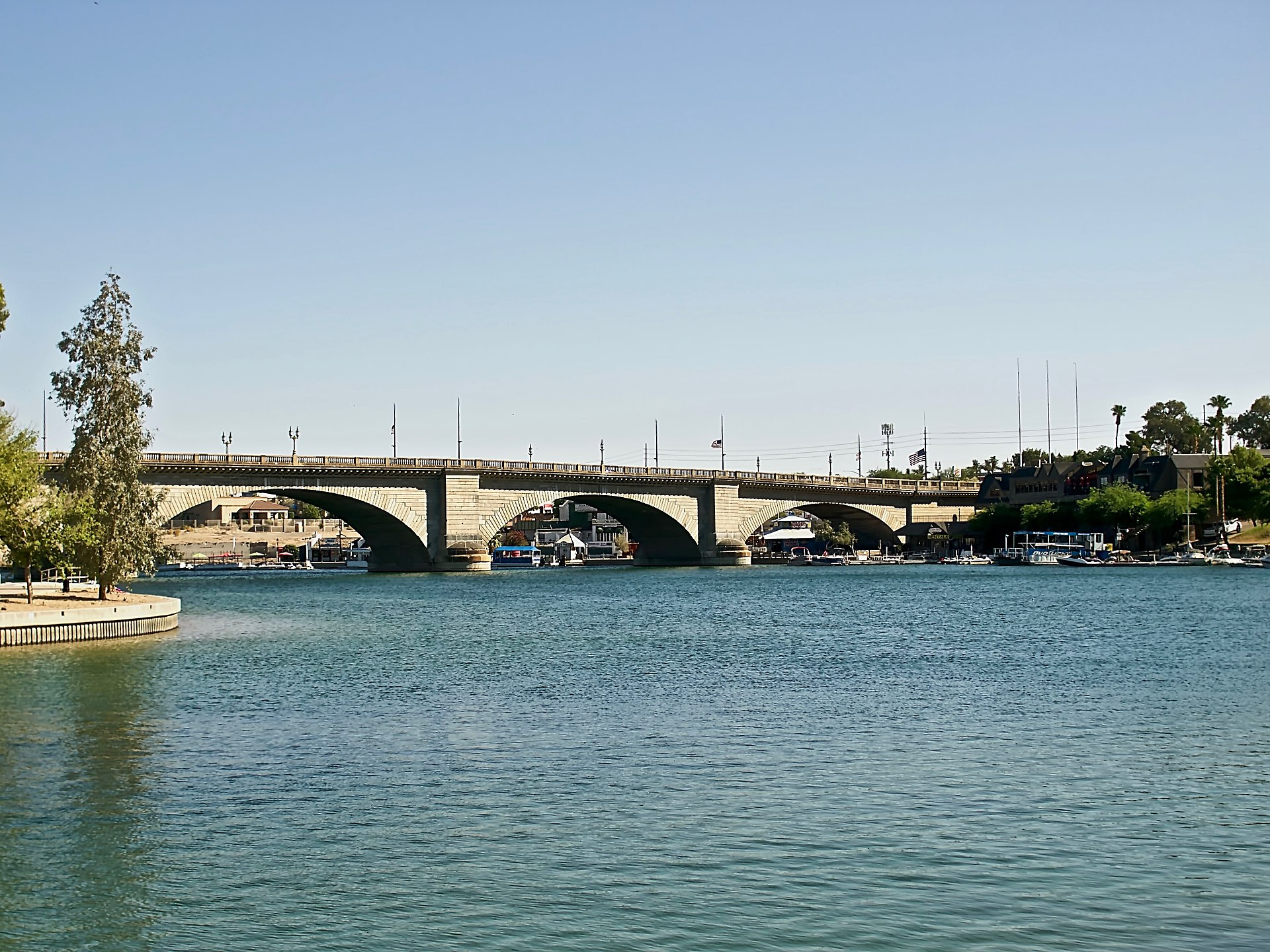 London Bridge over the Bridgewater Channel in Lake Havasu City Arizona