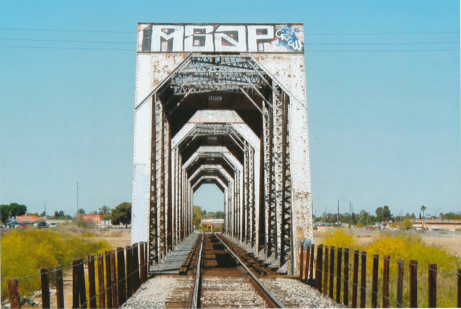 Union Pacific Railroad bridge beside Buckeye Road in Avondale Arizona
