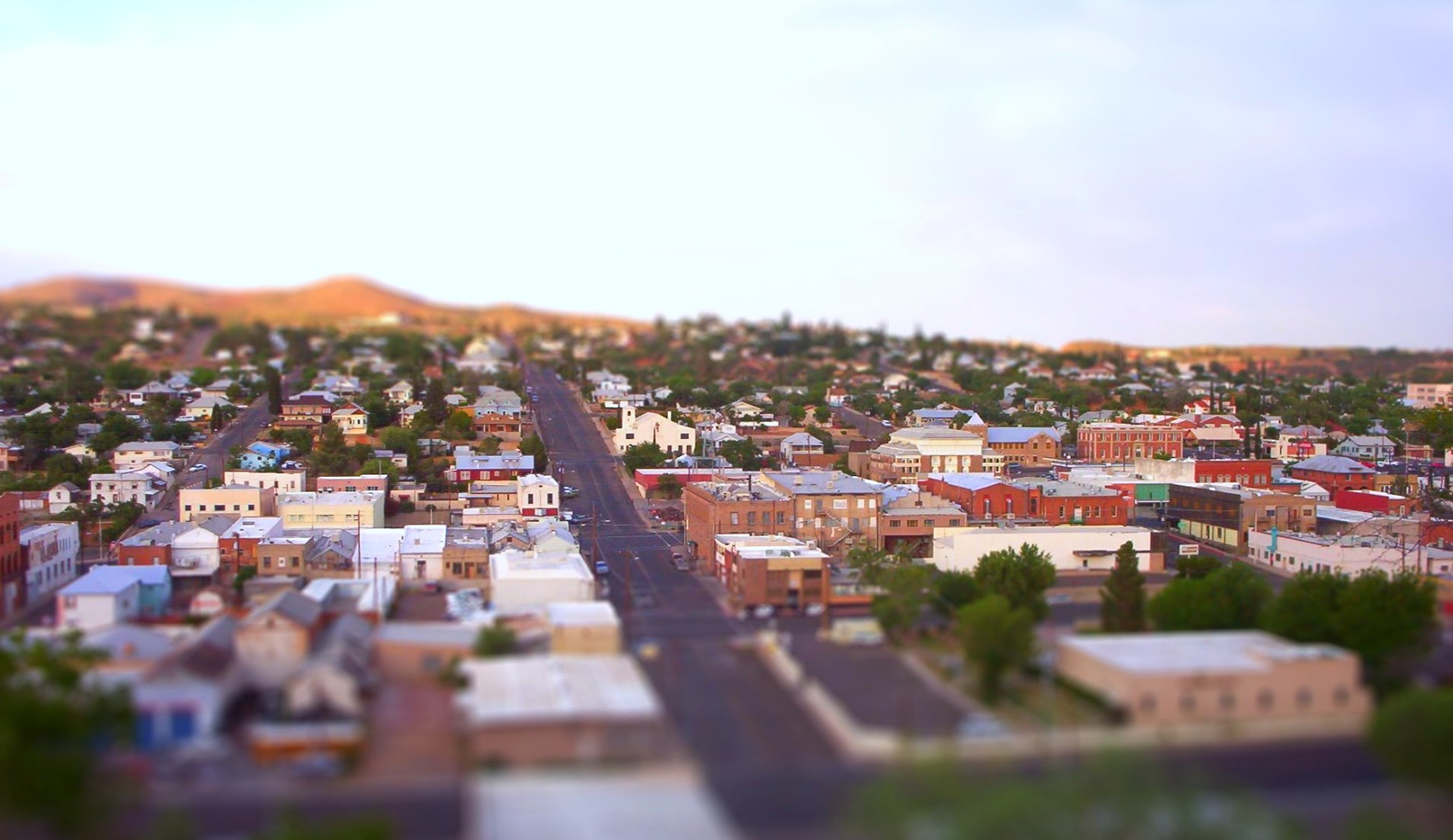 Downtown Globe Arizona viewed from G Hill