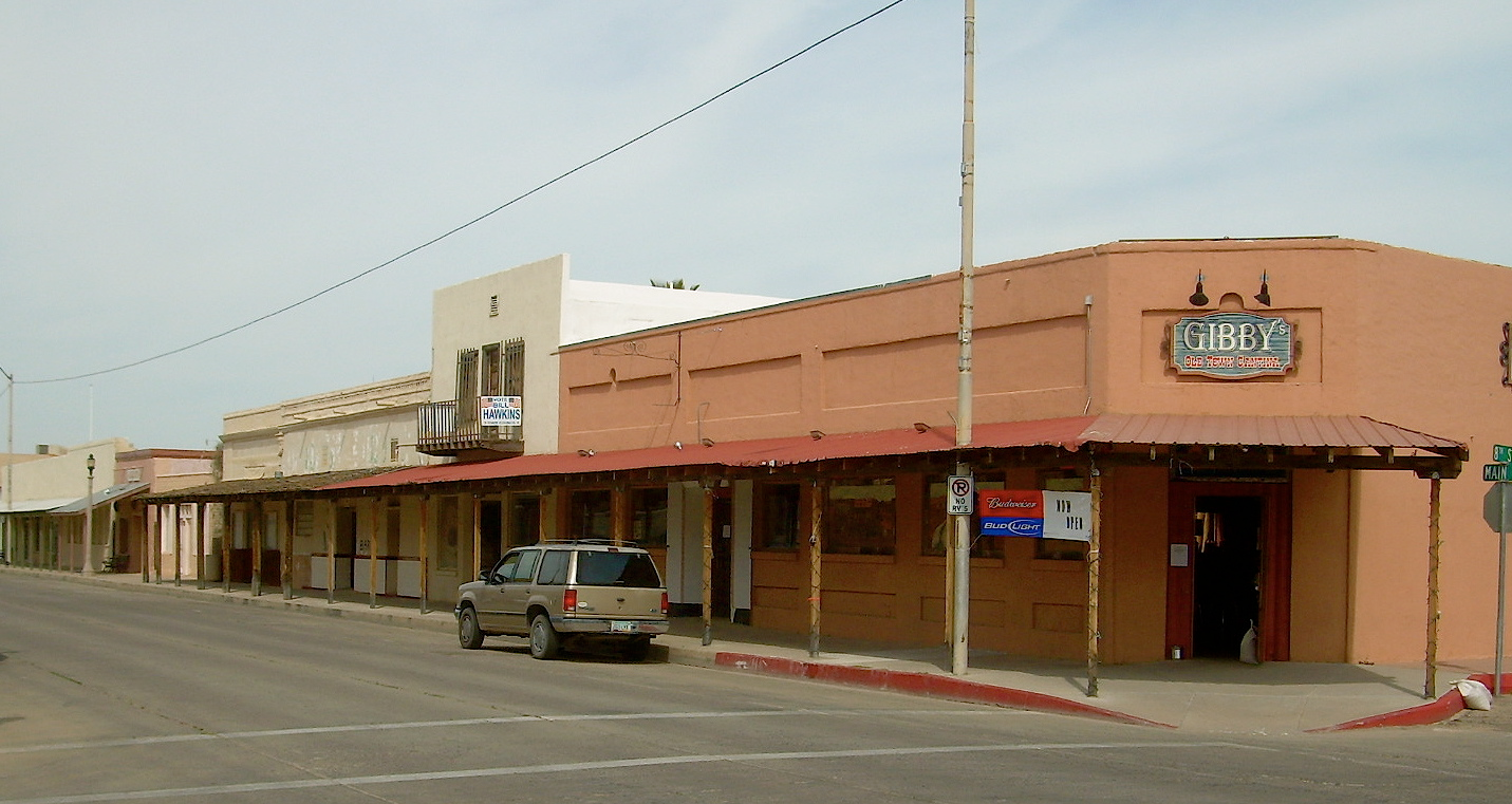 Historic storefronts in downtown Florence Arizona