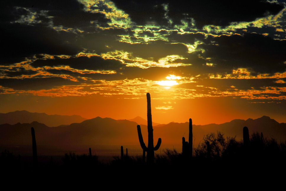 Wide view across the valley in Marana Arizona