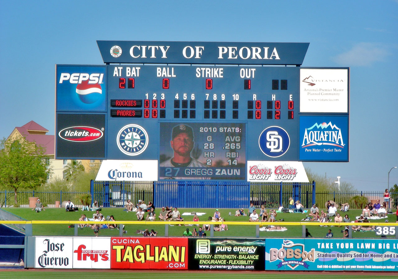 Peoria Sports Complex baseball stadium in Peoria Arizona